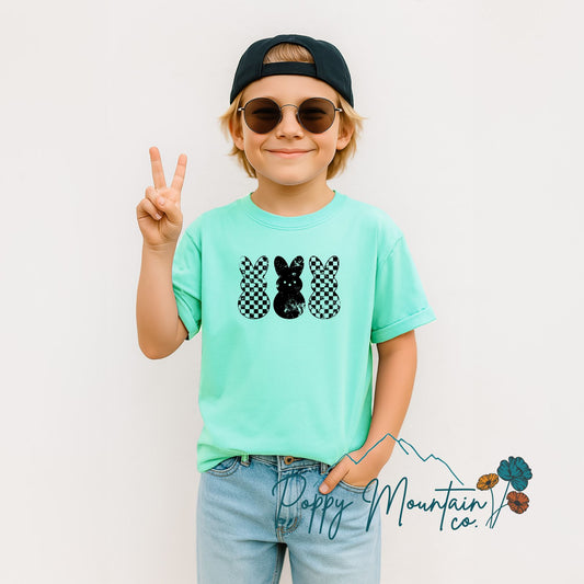 KIDS Checkered Grunge Peeps Tee