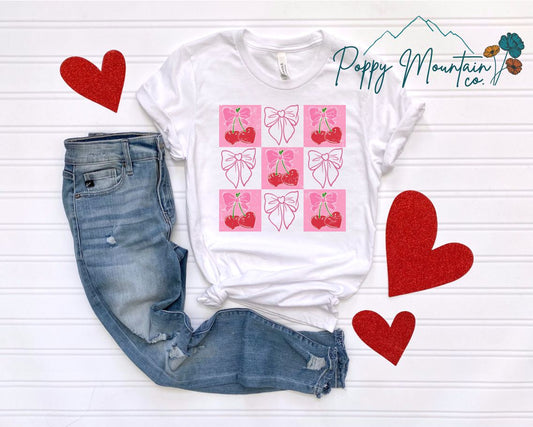 Cherry Bow Collage Tee