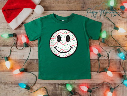 KIDS Christmas Cake Smiley Tee