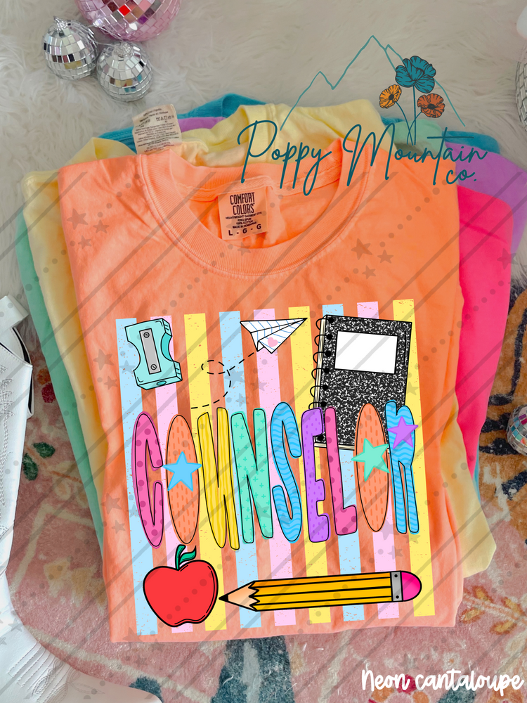 Colorful Stripes School Profession Tee