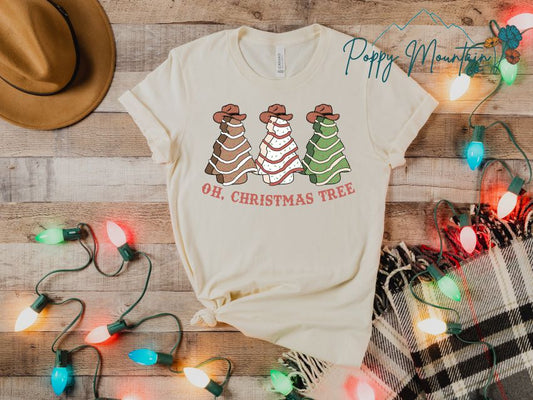 Cowboy Christmas Tree Cakes Tee