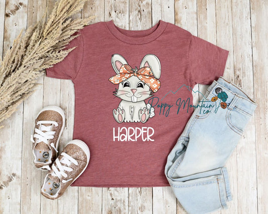KIDS Cute Girly Bunny Tee