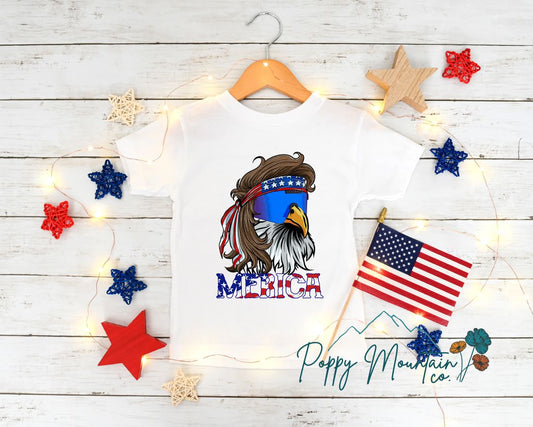 KIDS Merica Eagle Mullet Tee