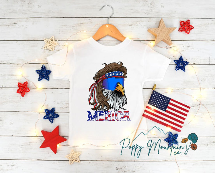 KIDS Merica Eagle Mullet Tee