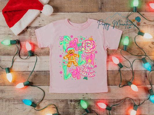 KIDS Fa La La Gingerbread Tee