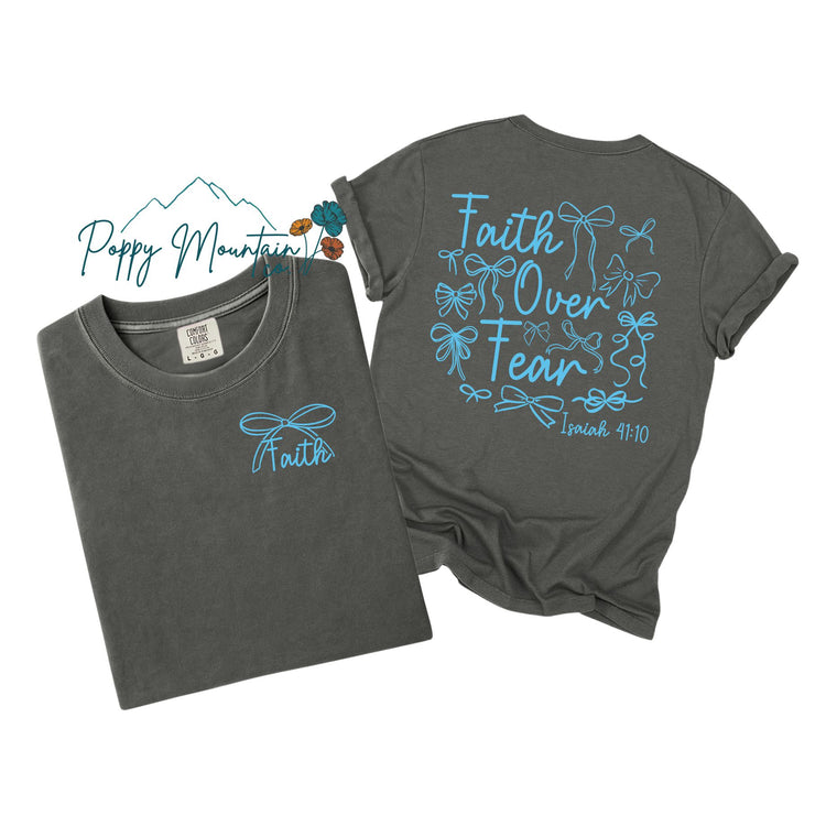 KIDS Faith Over Fear Bows Tee