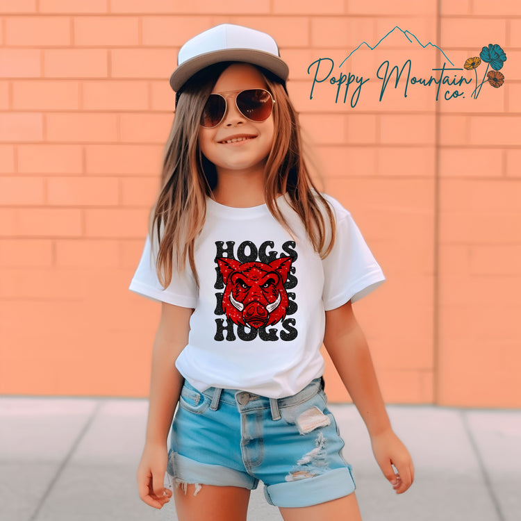 KIDS Faux Glitter Hogs Tee