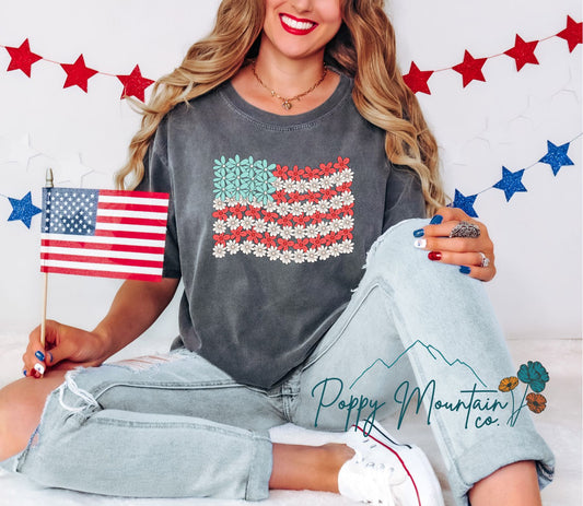 Floral Flag Tee
