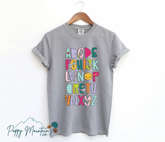 Funky Alphabet Tee