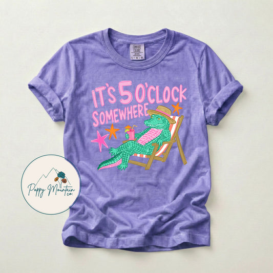 It's 5 O'Clock Somewhere Gator Tee