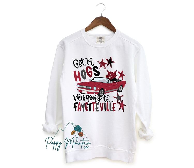 Get In Hogs We're Going to Fayetteville Tee