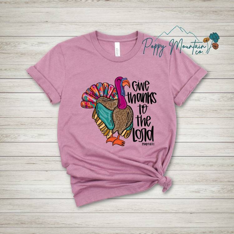 KIDS Give Thanks to the Lord Turkey Tee