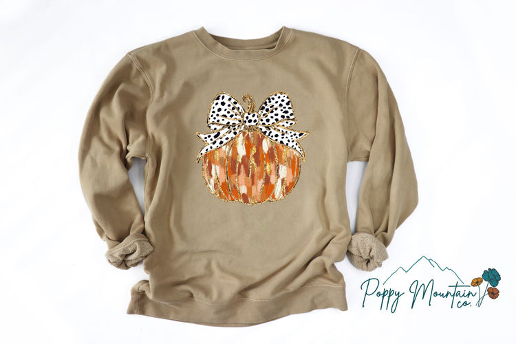 Dotted Bow Pumpkin Tee