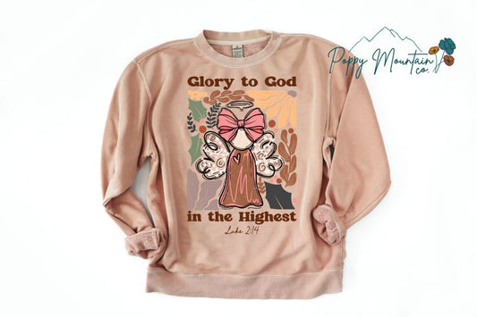 Glory To God Boho Angel Tee