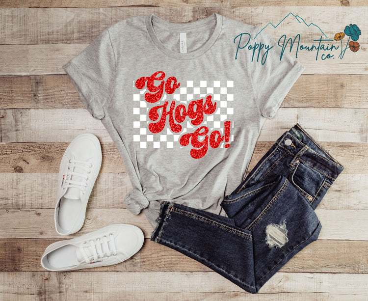 Go Hogs Glitter Tee