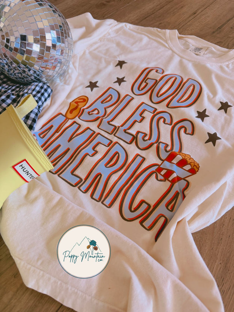 God Bless America Popcorn Tee