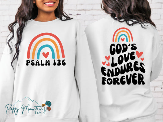 God's Love Endures Forever Rainbow Tee