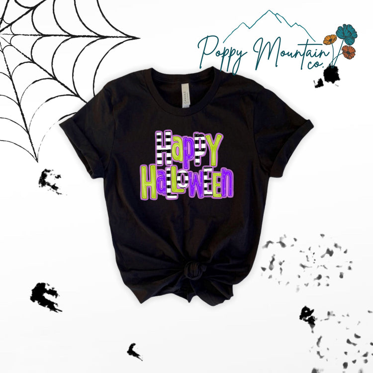 KIDS Purple Happy Halloween Tee