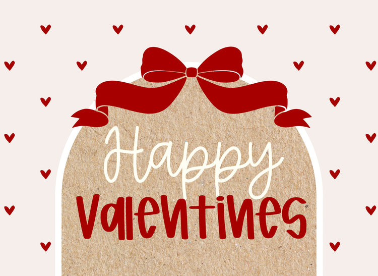 Hand Painted Happy Valentines Hearts Paper Banner