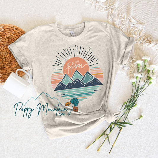 He is Risen Mountains Tee