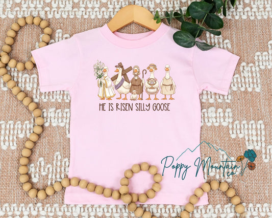KIDS He is Risen Silly Goose Tee