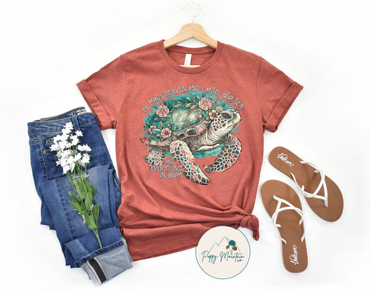 He Made Heaven & Earth Turtle Tee