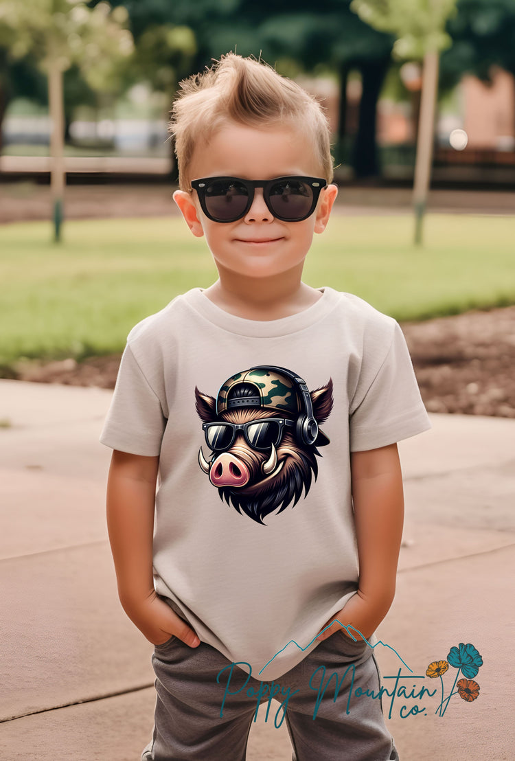 KIDS Hip Hog Head Tee