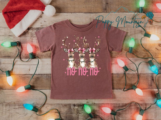 KIDS HoHoHo Girly Deer Tee