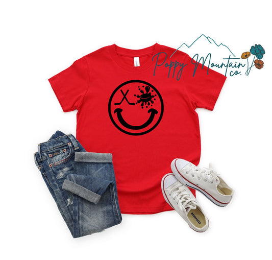 KIDS Hockey Smiley Tee