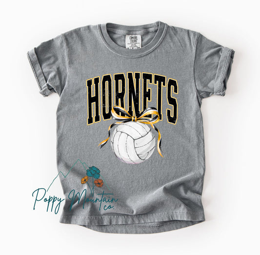 KIDS Hornets Volleyball Bow Tee