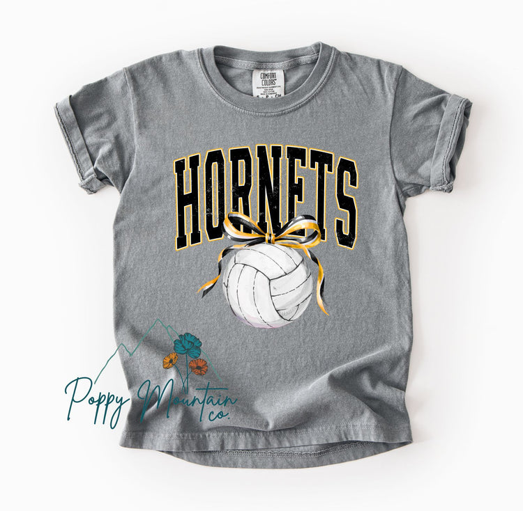 Hornets Volleyball Bow Tee