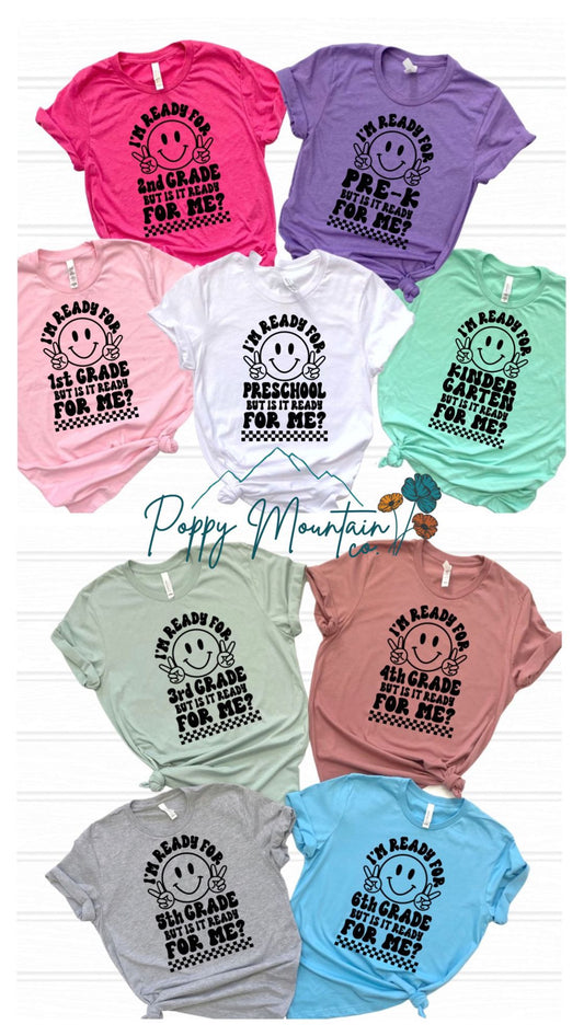 KIDS I'm Ready for School Smiley Tee