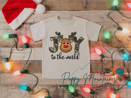 KIDS Camo Joy To The World Tee