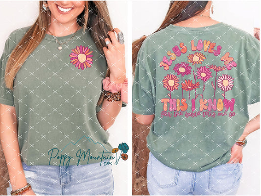 Jesus Loves Me Floral Tee