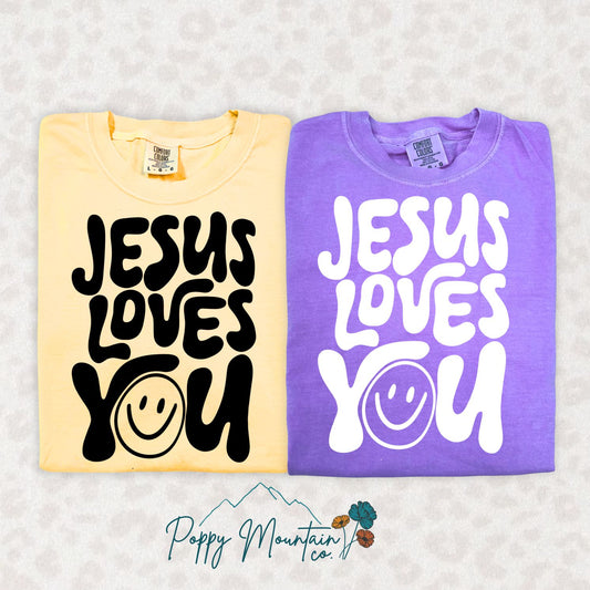 KIDS Jesus Loves You Smiley Tee