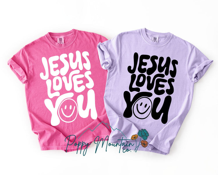 KIDS Jesus Loves You Smiley Tee