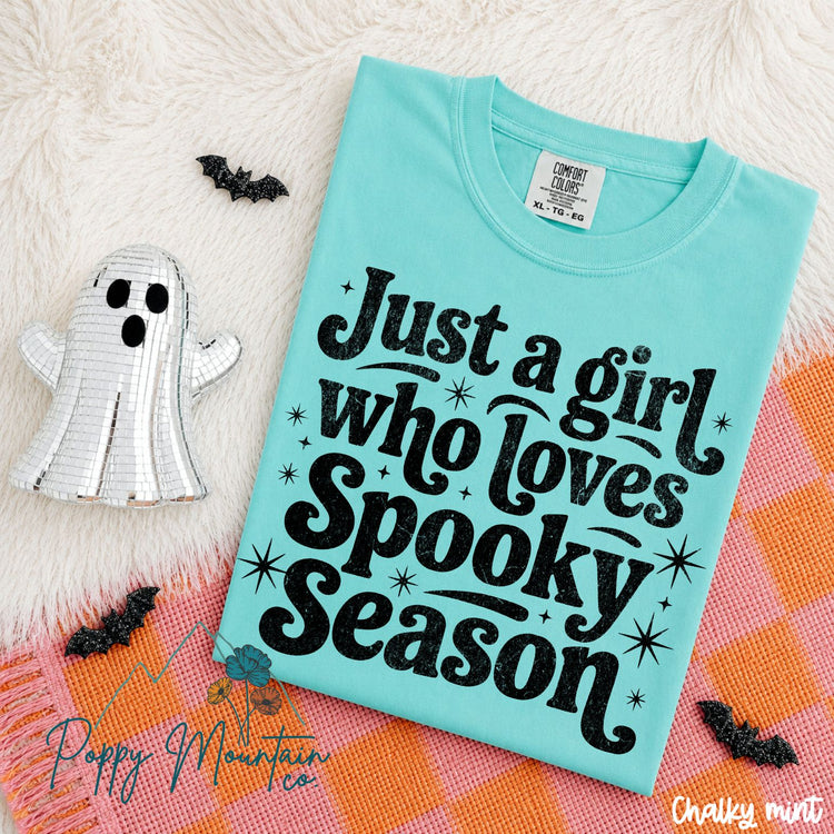KIDS Just a Girl Who Loves Spooky Season Tee