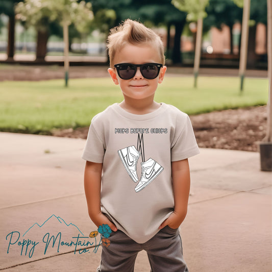 KIDS Kicks Before Chicks Tee