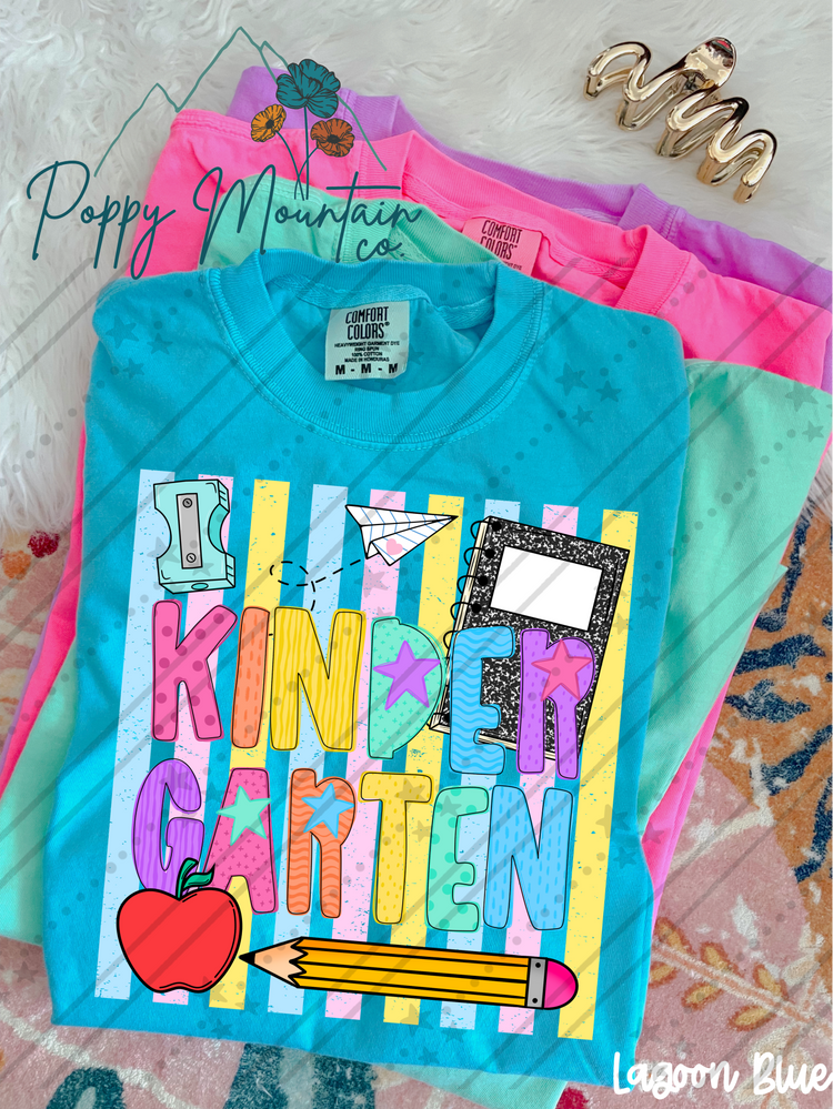 KIDS Colorful Stripes School Grade Tee