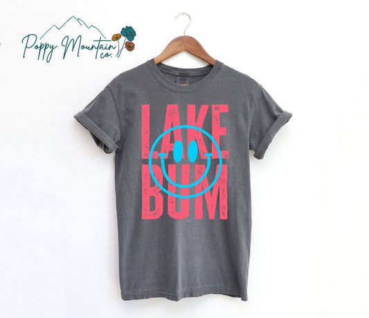 Lake Bum Smiley Tee
