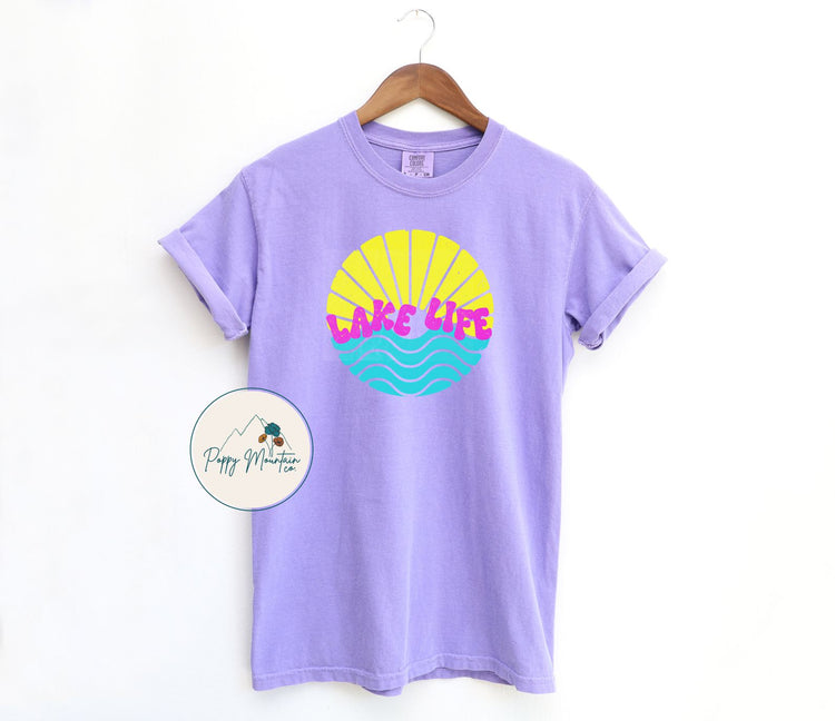 Lake Life Sunset Tee