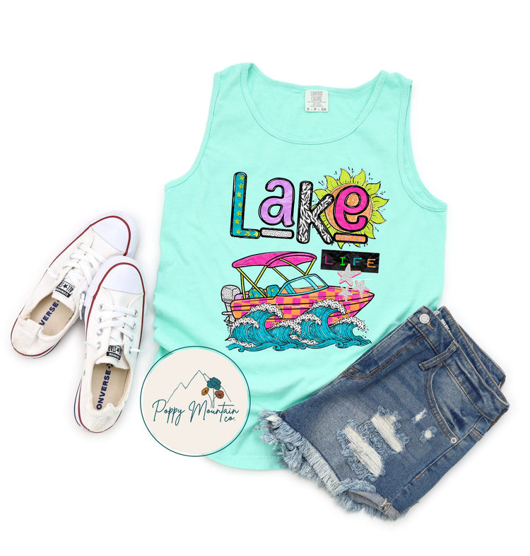 Lake Life Boat Tee
