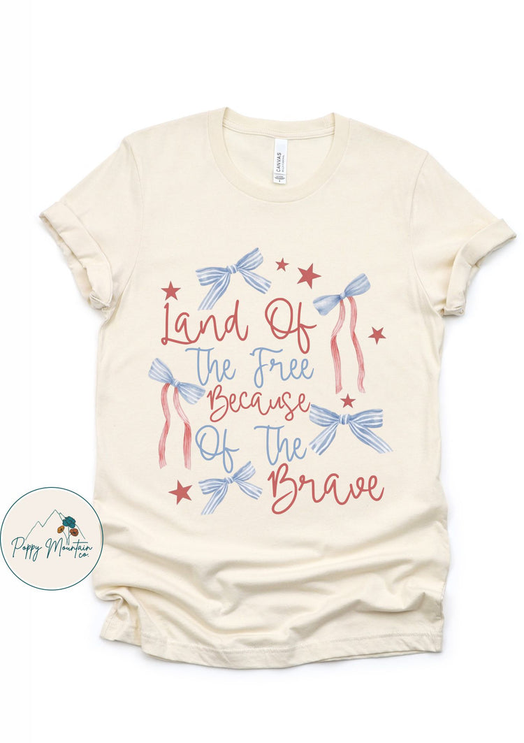 Land of the Free Bows Tee