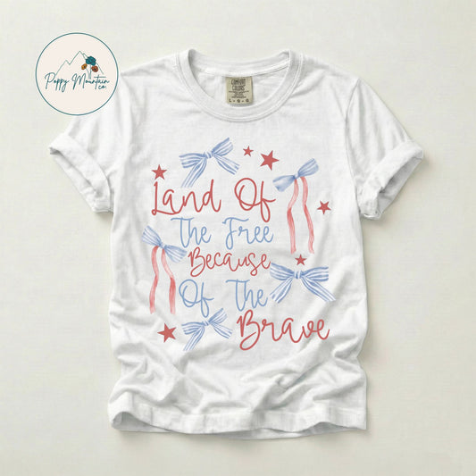 Land of the Free Bows Tee