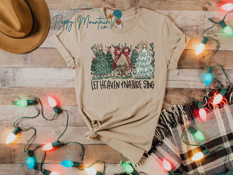 Let Heaven & Nature Sing Nativity Tee