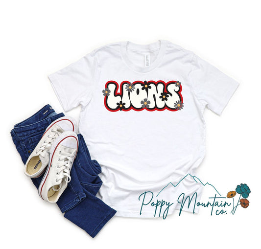 KIDS Retro Floral Lions Tee