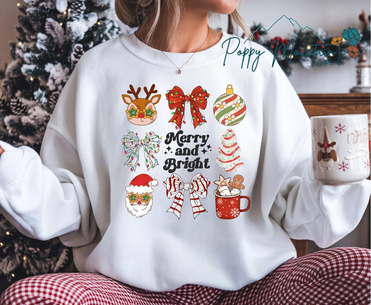 Merry & Bright Collage Tee