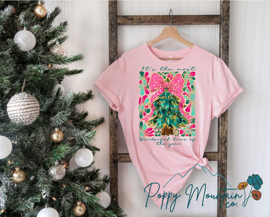 Most Wonderful Time Boho Floral Tee