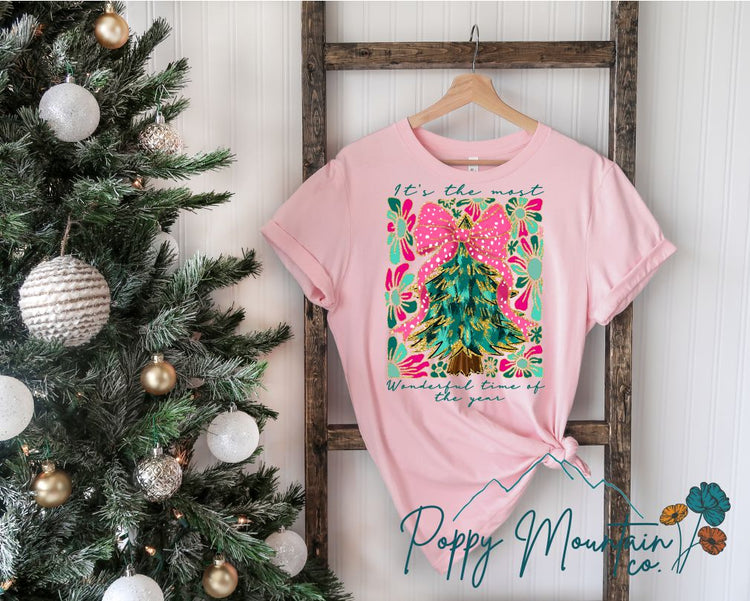 Most Wonderful Time Boho Floral Tee