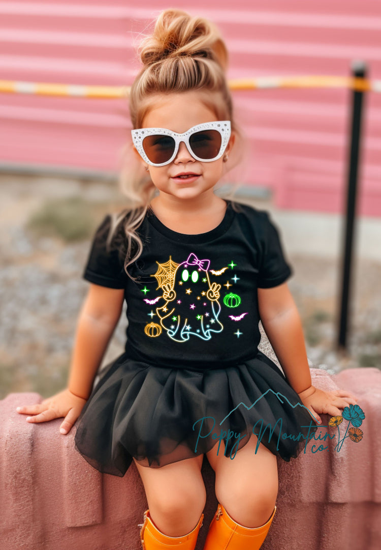 KIDS Neon Girly Ghost Tee